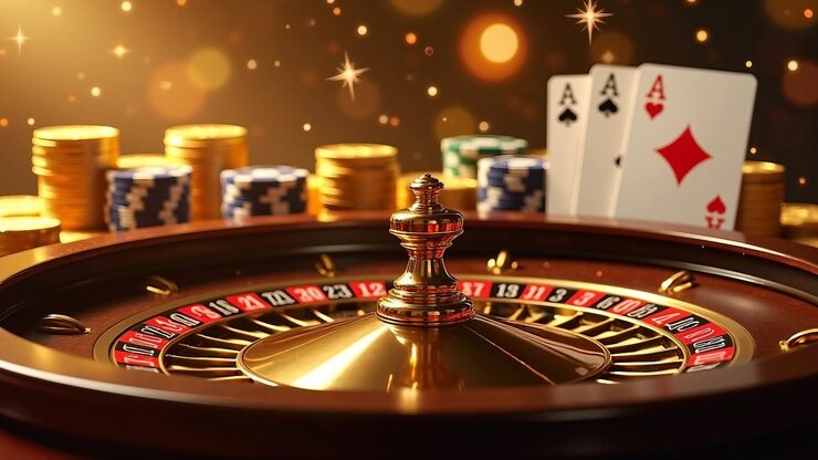 Live casino table with multiple players and dealer